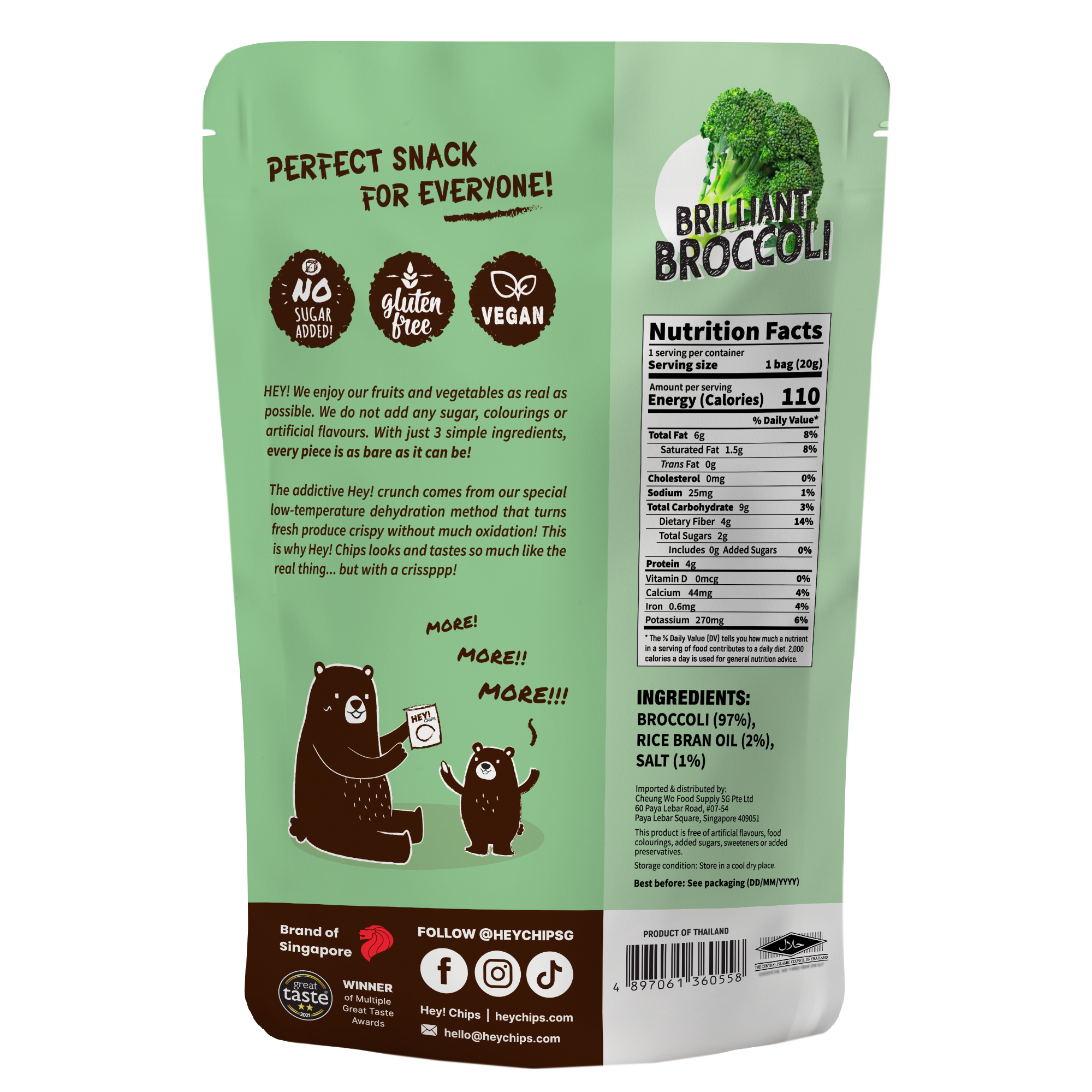 Hey! Chips Brocolli Crisps
