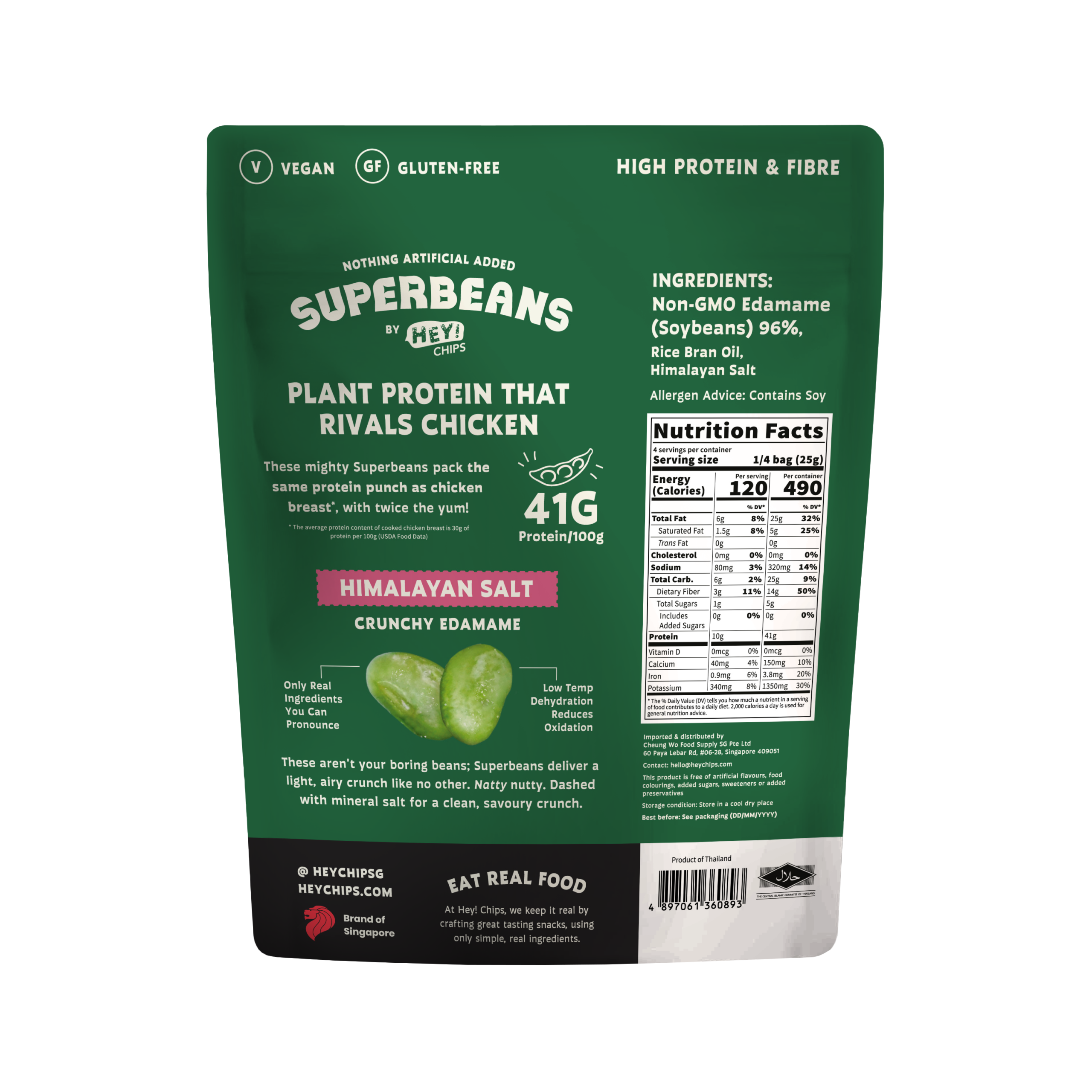 Hey! Chips SuperBeans Himalayan Salt Edamame