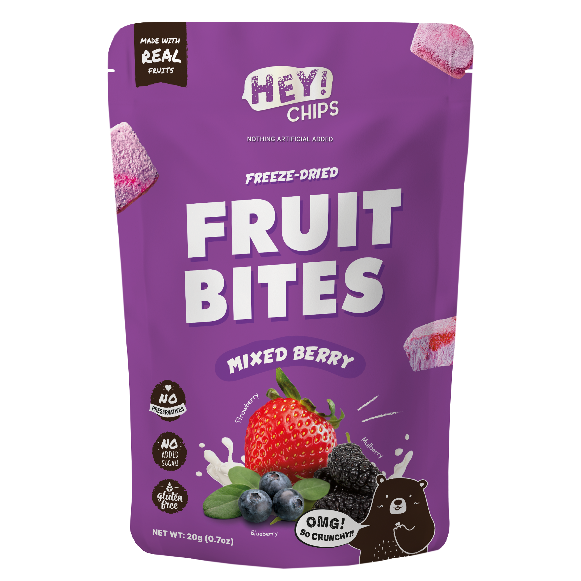Hey! Chips Probiotics Fruit Bites Mixed Berry