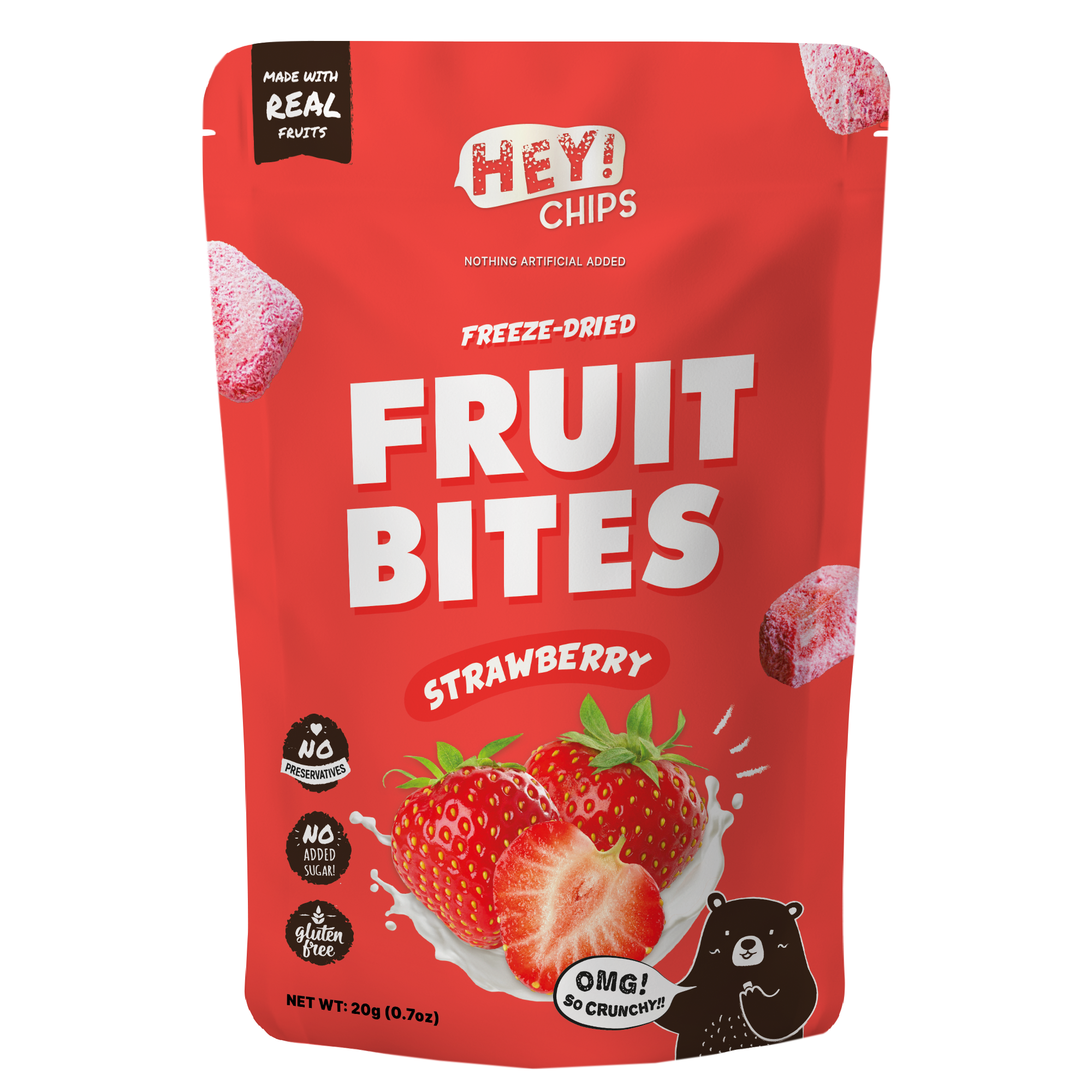 Hey! Chips Probiotics Fruit Bites Strawberry