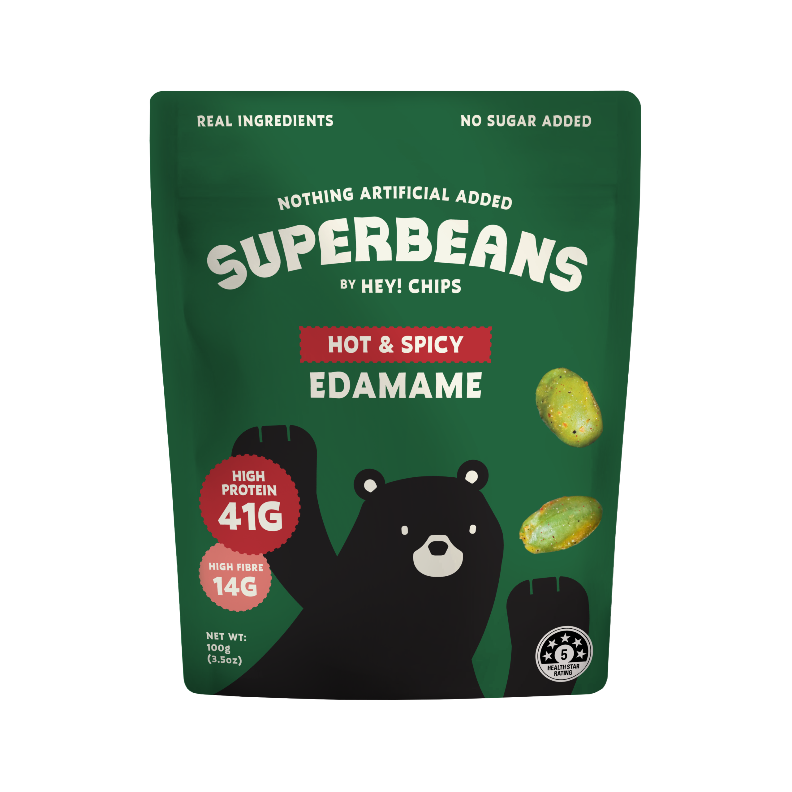 Hey! Chips SuperBeans Hot And Spicy Edamame