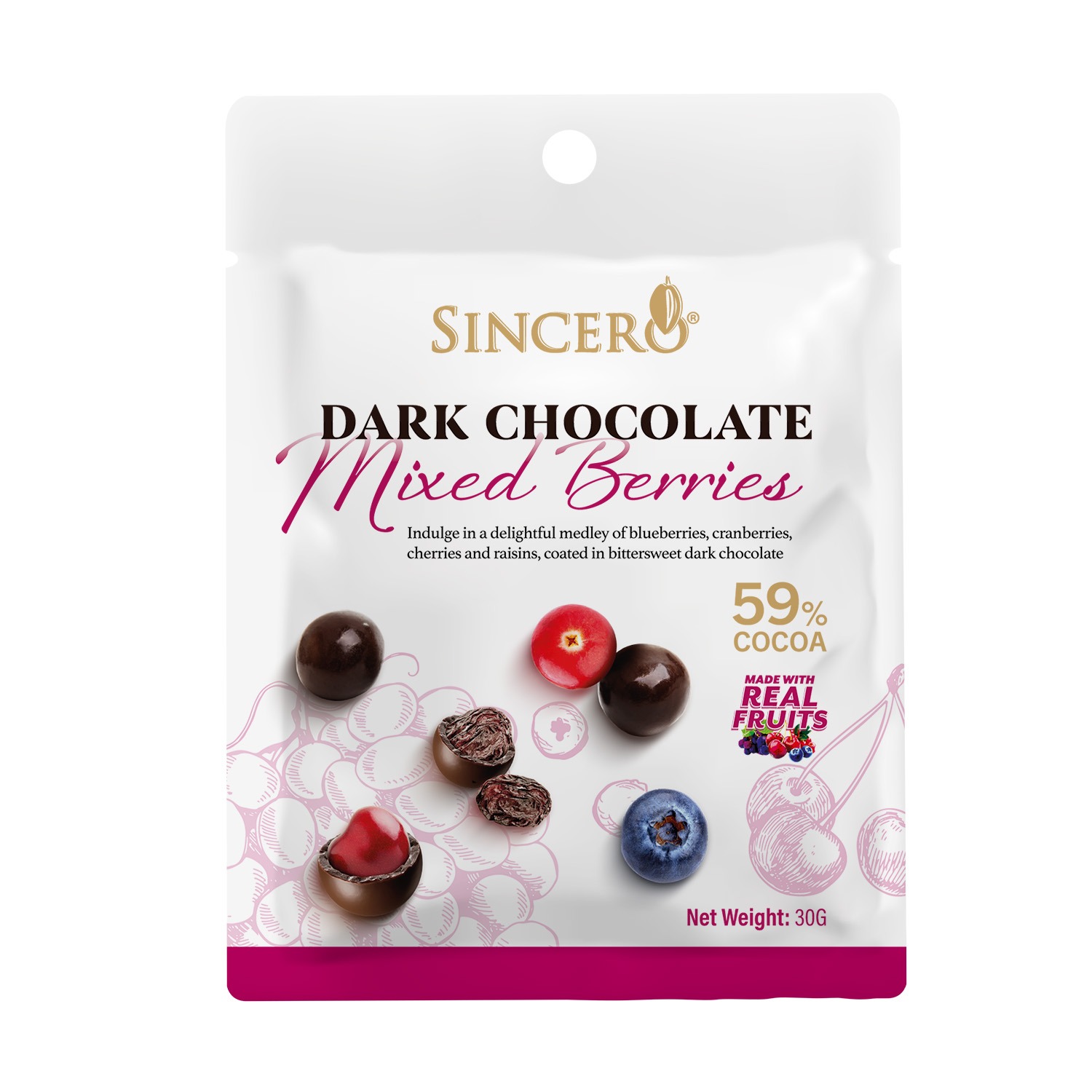 Sincero Dark Chocolate Mixed Berries